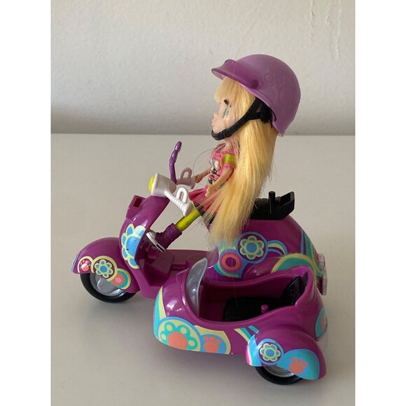 Hasbro Littlest Pet Shop LPS Blythe Doll Purple Floral Moped Scooter Side Car - Picture 2 of 16